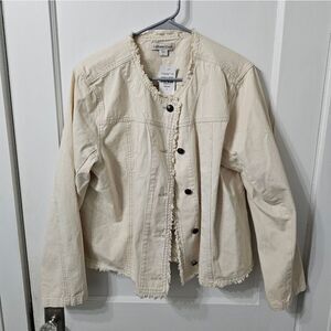 Coldwater Creek Cream Jean Jacket